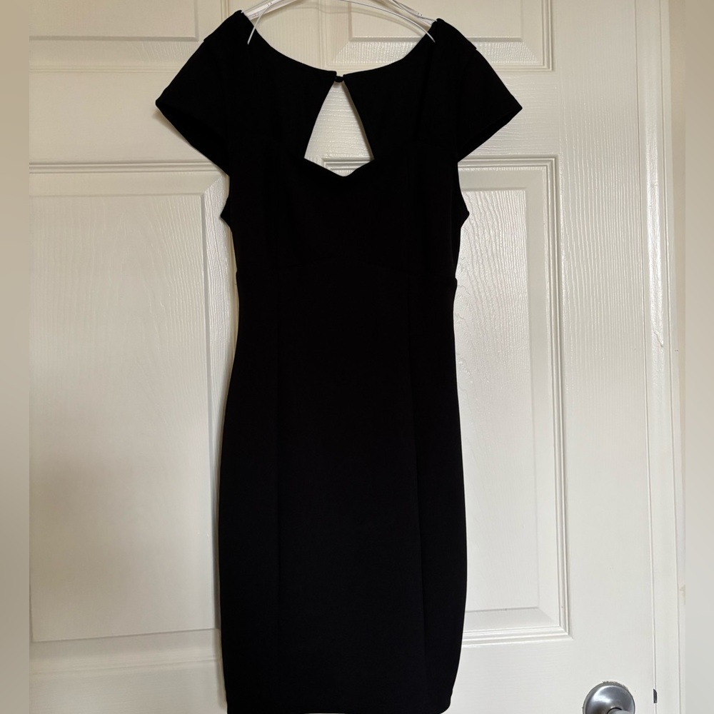 Black bodycon dress open back Lulus